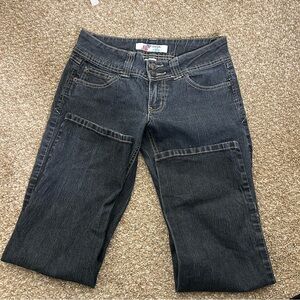 Piper Blue Dark Wash Denim Capri Jeans Cropped Stretch Size S